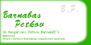 barnabas petkov business card